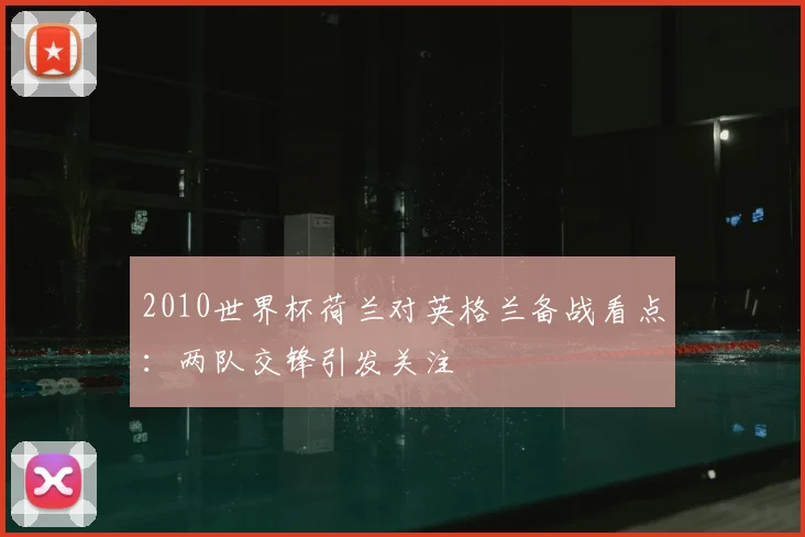 2010世界杯荷兰对英格兰备战看点:两队交锋引发关注